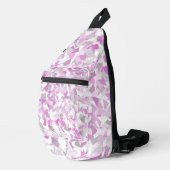 Roze Paarse Driehoek Patroon Sling Bag (Rechterhoek)