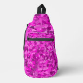 Roze Paarse Driehoek Patroon Sling Bag (Voorkant)