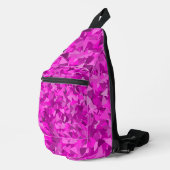 Roze Paarse Driehoek Patroon Sling Bag (Rechterhoek)