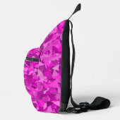 Roze Paarse Driehoek Patroon Sling Bag (Rechts)