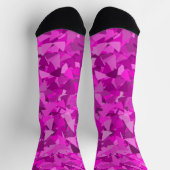 Roze Paarse Driehoek Patroon Sokken (Top)
