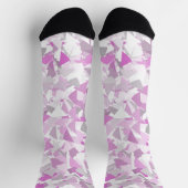 Roze Paarse Driehoek Patroon Sokken (Top)