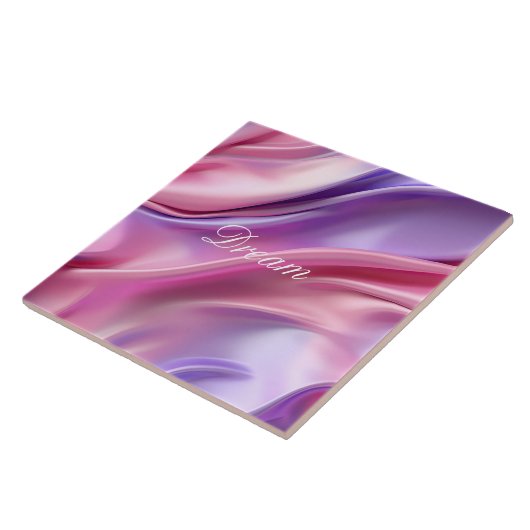  roze Paarse droom Tegeltje (Zijkant)