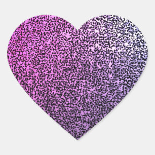 Roze paarse dunne glitter hart sticker