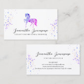 Roze Paarse edelstenen Eicorn diamanten juwelen Visitekaartje (Voorkant / Achterkant)