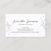 Roze Paarse edelstenen Eicorn diamanten juwelen Visitekaartje (Achterkant)