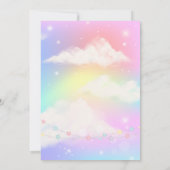 Roze Paarse Eenhoorn baby shower Kaart (Achterkant)