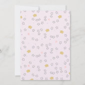 Roze Paarse Eenhoorn Een Magisch Jaar 1e Verjaarda Kaart (Achterkant)