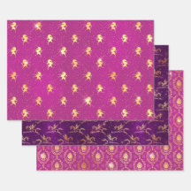 Roze & Paarse Eenhoorn & Gouden Sierobject