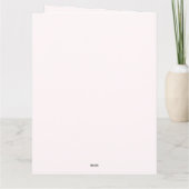 Roze Paarse Eenhoorn Hoofd Kaart (Achterkant)