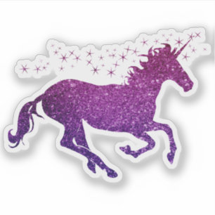 Roze & Paarse Eenhoorn Sticker