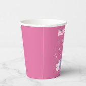 Roze Paarse Eenhoorn Verjaardag Papieren Bekers (Rechts)