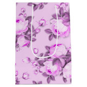 roze paarse elegant floranje medium cadeauzakje (Achterkant)