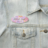 roze paarse elegant naamplaatje (In situ)