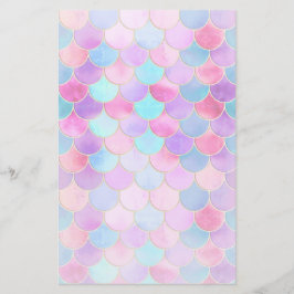 Roze, Paarse en Aqua Mermaid Scale Patroon