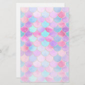 Roze, Paarse en Aqua Mermaid Scale Patroon (Voorkant / Achterkant)