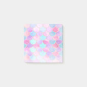 Roze, Paarse en Aqua Mermaid Scale Patroon Post-it® Notes (Voorkant)
