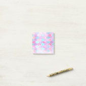 Roze, Paarse en Aqua Mermaid Scale Patroon Post-it® Notes (Op bureau)