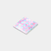 Roze, Paarse en Aqua Mermaid Scale Patroon Post-it® Notes (Schuin)