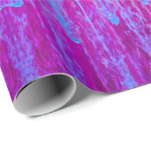 Roze, Paarse en blauwe Abstracte kunst Cadeaupapier (Rol Hoek)