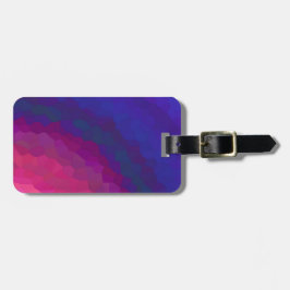 Roze, Paarse en blauwe Abstracte zonsondergang Bagagelabel