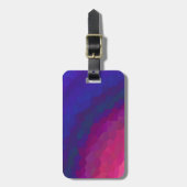 Roze, Paarse en blauwe Abstracte zonsondergang Bagagelabel (Voorkant verticaal)