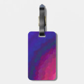 Roze, Paarse en blauwe Abstracte zonsondergang Bagagelabel (Achterkant verticaal)