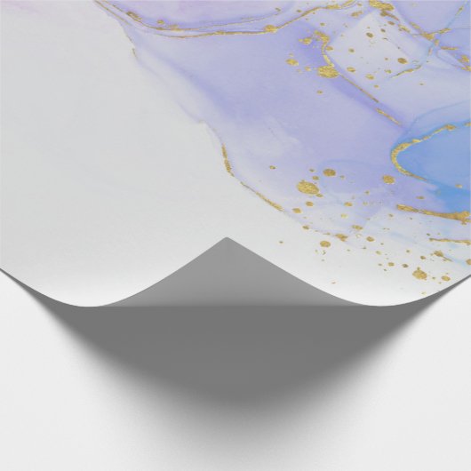 Roze, paarse en blauwe Alcohol Inkt Cadeaupapier (Hoek)