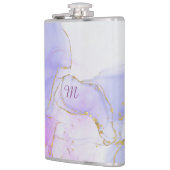 Roze, paarse en blauwe Alcohol Inkt Heupfles (Links)