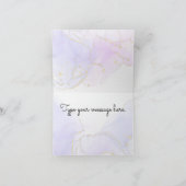 Roze, Paarse en blauwe alcoholinkt Bedankkaart (Binnen)