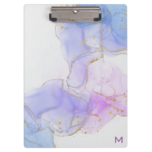 Roze, Paarse en blauwe alcoholinkt Klembord (Voorkant)