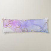 Roze, Paarse en blauwe alcoholinkt Lichaamskussen (Achterkant)