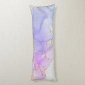 Roze, Paarse en blauwe alcoholinkt Lichaamskussen (Achterkant (Verticaal))