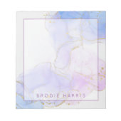 Roze, Paarse en blauwe alcoholinkt op maat Notitieblok (Voorkant)