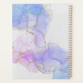 Roze, Paarse en blauwe alcoholinkt Planner (Achterkant)