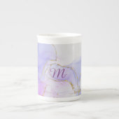 Roze, Paarse en blauwe alcoholinkt Porselein Kop (Voorkant)