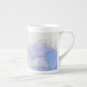 Roze, Paarse en blauwe alcoholinkt Porselein Kop (Rechts)