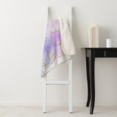 Roze, Paarse en blauwe alcoholinkt Sherpa Deken (In situ)