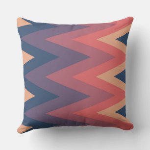 roze, paarse en blauwe chevron Patroon Kussen
