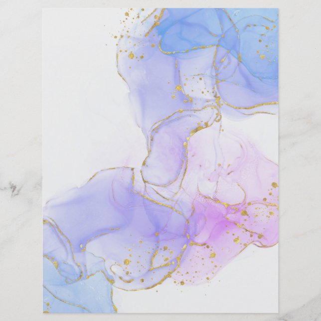 Roze, Paarse en blauwe inktpatronen voor alcohol (Voorkant)