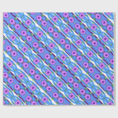 Roze Paarse en Blauwe Patterned Gift Wrap Cadeaupapier (Vlak)