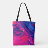 Roze, Paarse en blauwe schilderijen Abstracte kuns Tote Bag (Achterkant)
