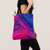 Roze, Paarse en blauwe schilderijen Abstracte kuns Tote Bag (Dichtbij)