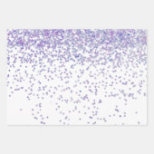 Roze Paarse en Blauwe Sequin Sparkles Inpakpapier Vel (Voorkant 2)