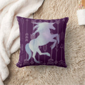 Roze Paarse en Blauwe Unicorn & Arrow Patroon Kussen (Deken)