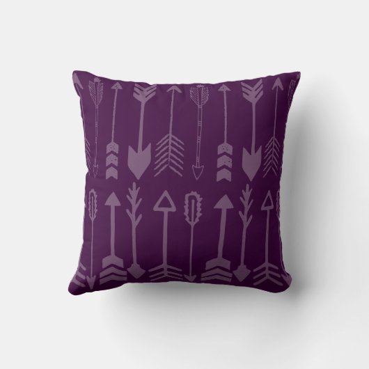 Roze Paarse en Blauwe Unicorn & Arrow Patroon Kussen (Achterkant)