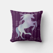 Roze Paarse en Blauwe Unicorn & Arrow Patroon Kussen (Voorkant)