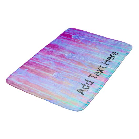 Roze, Paarse en blauwe waterkunst Badmat (Gekanteld)