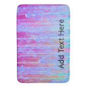 Roze, Paarse en blauwe waterkunst Badmat (Voorkant Verticaal)