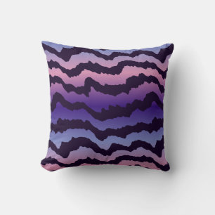 roze paarse en blauwe zebra strepen kussen
